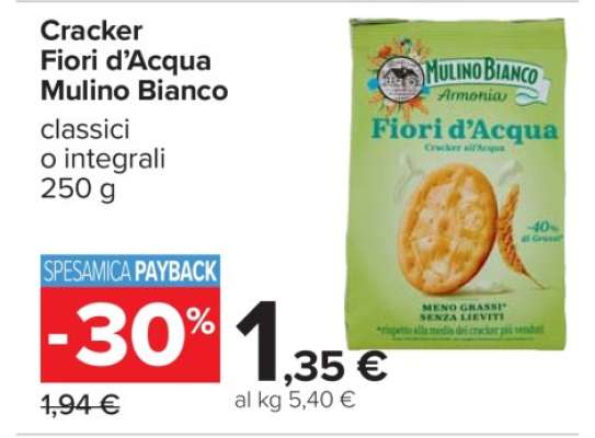 CRACKER FIORI D’ACQUA MULINO BIANCO