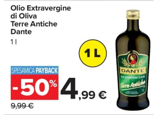 OLIO EXTRAVERGINE DI OLIVA TERRE ANTICHE DANTE