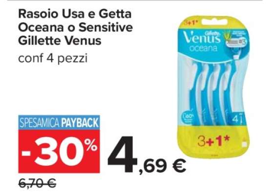 Rasoio Usa e Getta Oceana o Sensitive Gillette Venus