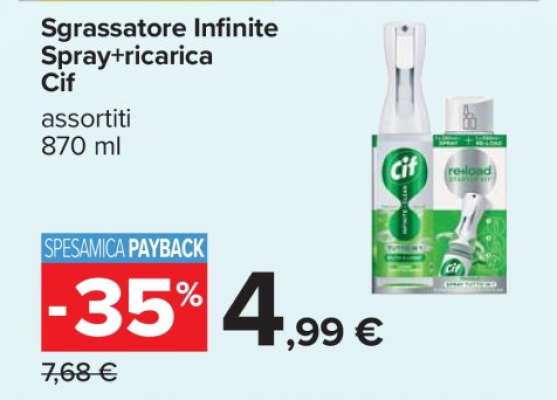 Sgrassatore Infinite Spray+ricarica Cif