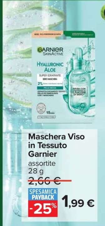Maschera Viso in Tessuto Garnier