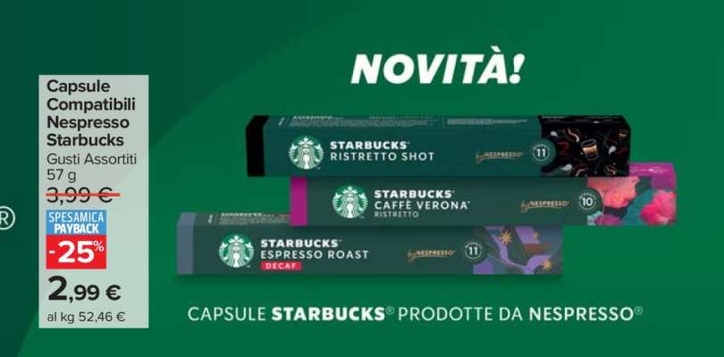 Capsule Compatibili Nespresso Starbucks