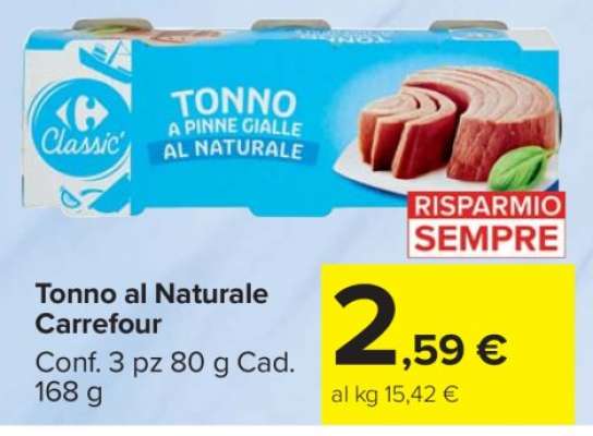Tonno al Naturale Carrefour