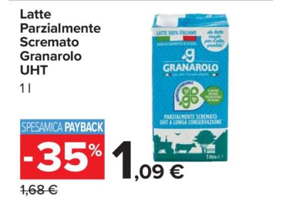 Latte Parzialmente Scremato Granarolo UHT