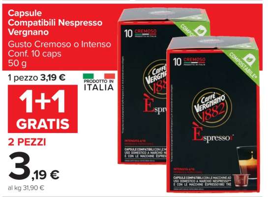 Capsule Compatibili Nespresso Vergnano