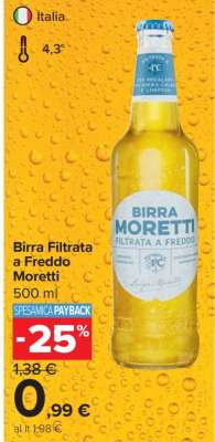 Birra Filtrata a Freddo Moretti
