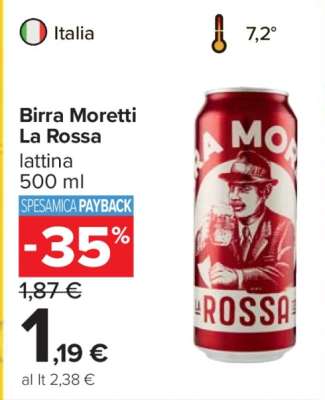BIRRA MORETTI LA ROSSA