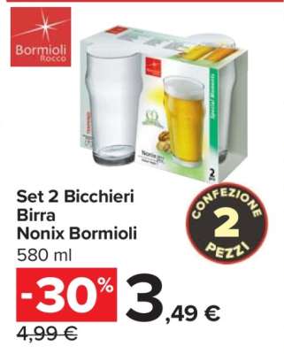 Set 2 Bicchieri Birra Nonix Bormioli