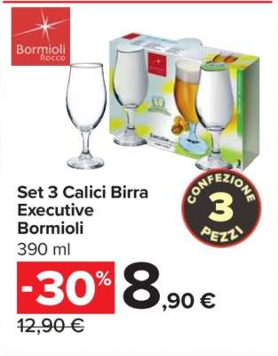Set 3 Calici Birra Executive Bormioli