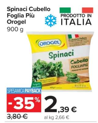 Spinaci Cubello Foglia Più Orogel