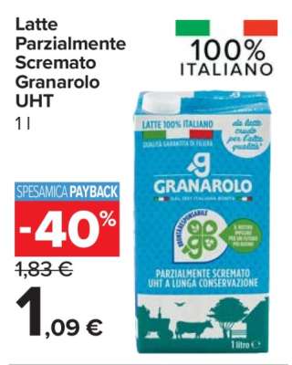 Latte Parzialmente Scremato Granarolo UHT
