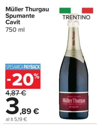 Müller Thurgau Spumante Cavit