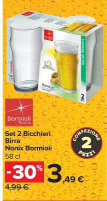 Set 2 Bicchieri Birra Nonix Bormioli