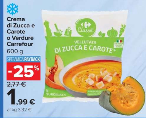 Crema di Zucca e Carote o Verdure Carrefour