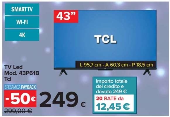 TV Led Mod. 43P61B Tcl