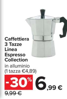 Caffettiera 3 Tazze Linea Espresso Collection
