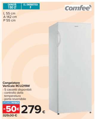 Congelatore Verticale RCU219W