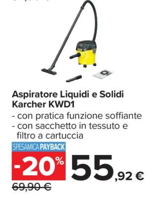 Aspiratore Liquidi e Solidi KARCHER KWD1