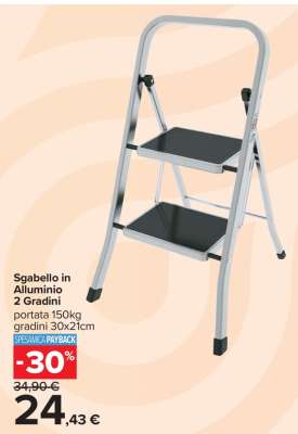 Sgabello in Alluminio 2 Gradini