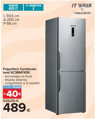 Frigorifero Combinato mod SC38NFXDE