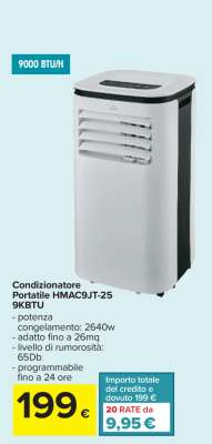 Condizionatore Portatile HMAC9JT-25 9KBTU