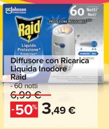 Diffusore con Ricarica Liquida Inodore Raid