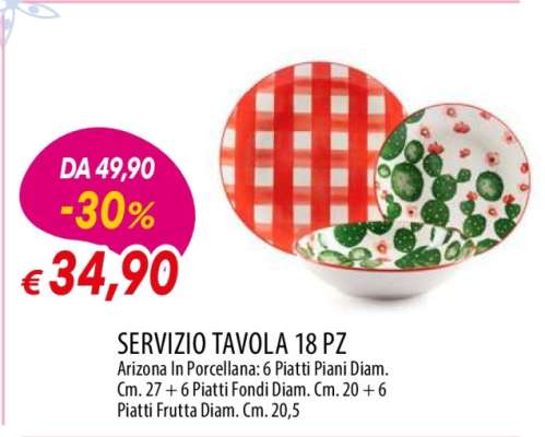 SERVIZIO TAVOLA 18 PZ
