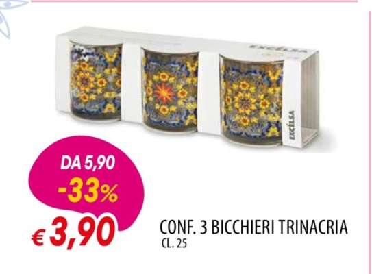 CONF. 3 BICCHIERI TRINACRIA