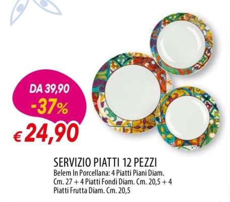 SERVIZIO PIATTI 12 PEZZI