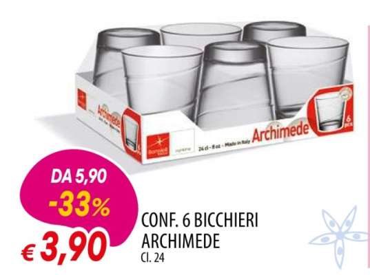 CONF. 6 BICCHIERI ARCHIMEDE