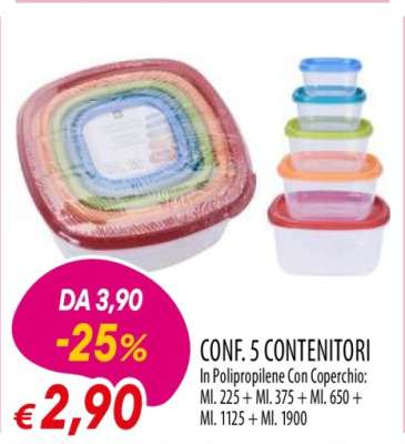 CONF. 5 CONTENITORI