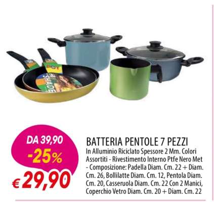 BATTERIA PENTOLE 7 PEZZI