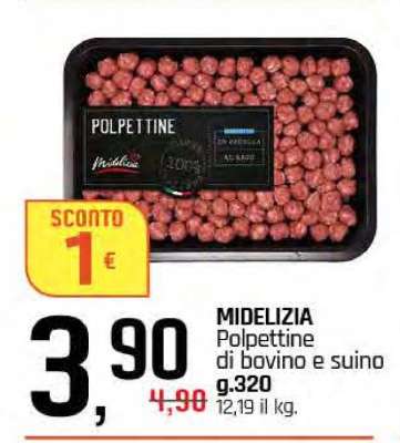 MIDELIZIA Polpettine di bovino e suino