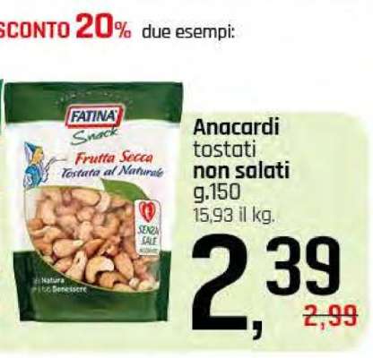 ANACARDI TOSTATI NON SALATI