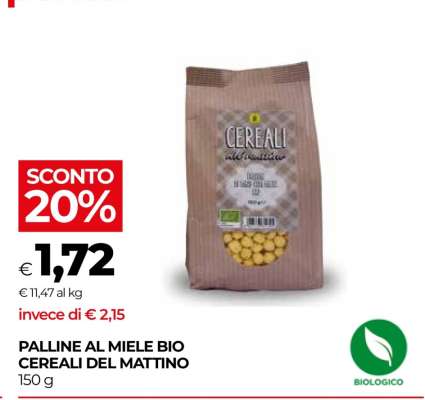 PALLINE AL MIELE BIO CEREALI DEL MATTINO