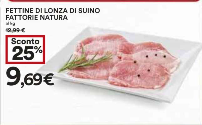 Fettine di Lonza di Suino Fattorie Natura