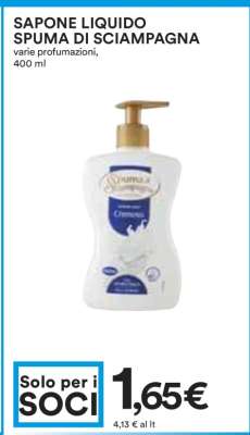 SAPONE LIQUIDO SPUMA DI SCIAMPAGNA