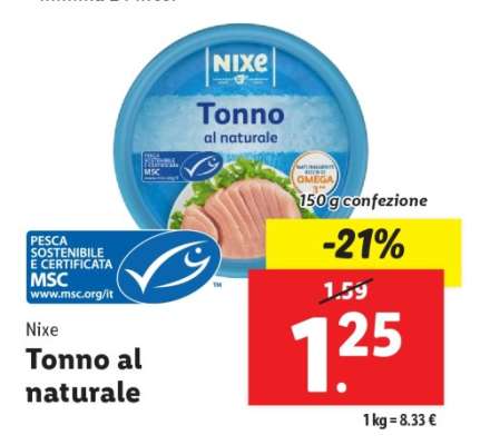Nixe Tonno al naturale
