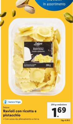 Deluxe Ravioli con ricotta e pistacchio