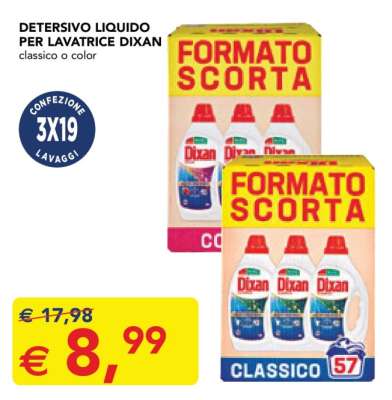Detersivo Liquido per Lavatrice Dixan