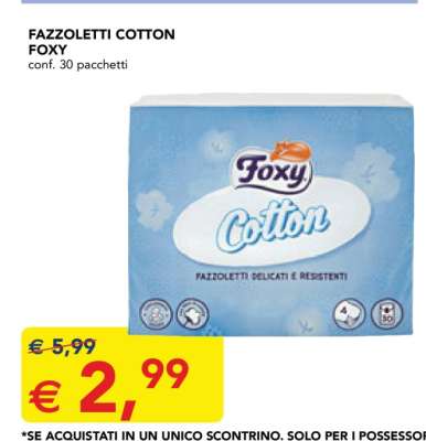 FAZZOLETTI COTTON FOXY