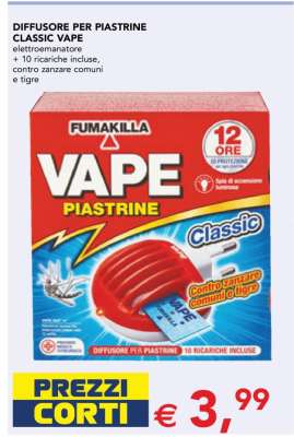 DIFFUSORE PER PIASTRINE CLASSIC VAPE