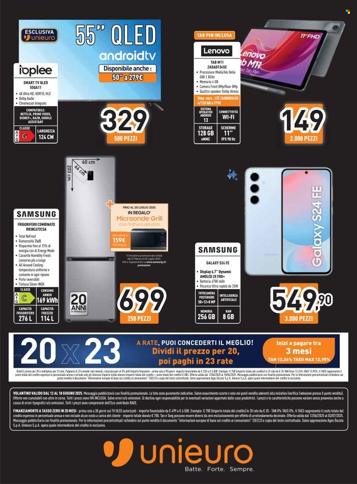 Volantino Unieuro - 12/6/2025 - 18/6/2025. Pagina 23