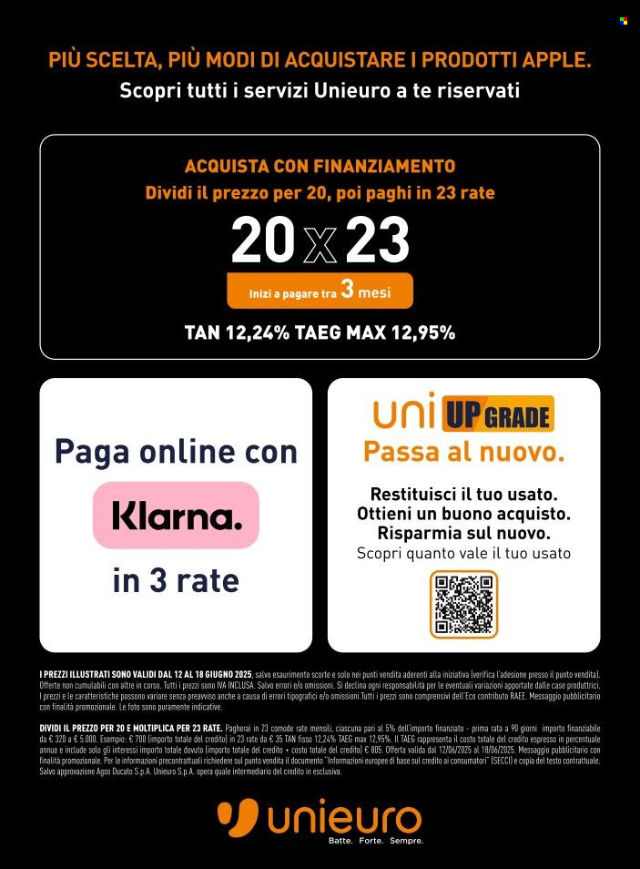 Volantino Unieuro - 12/6/2025 - 18/6/2025. Pagina 20