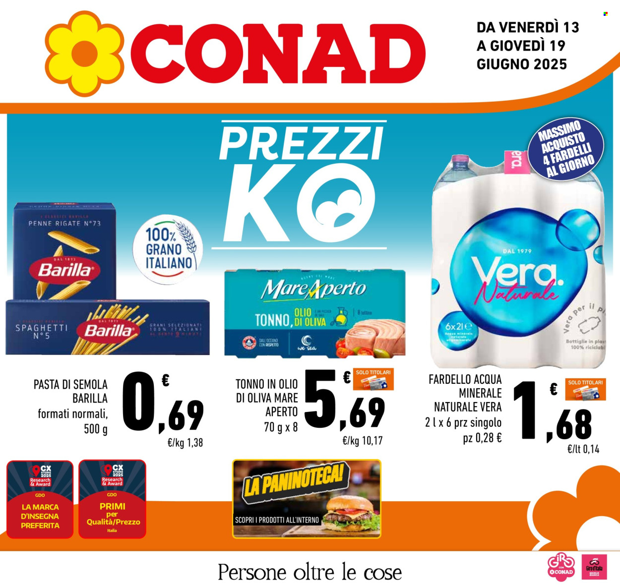 Volantino Conad - 13/6/2025 - 19/6/2025. Pagina 1