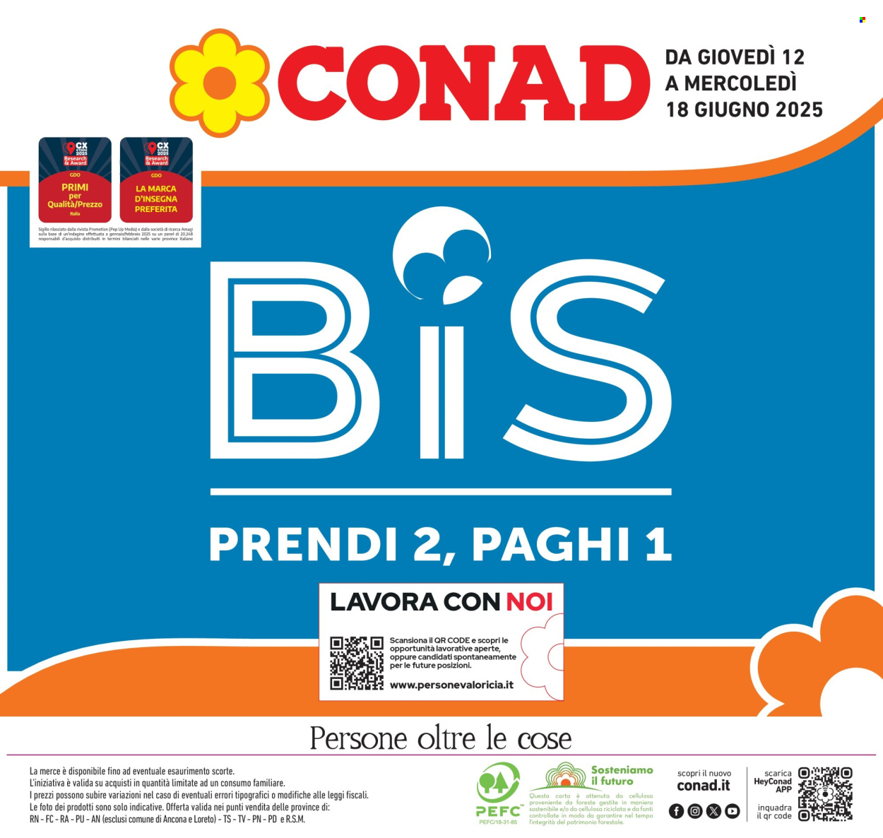 Volantino Conad - 12/6/2025 - 18/6/2025. Pagina 1