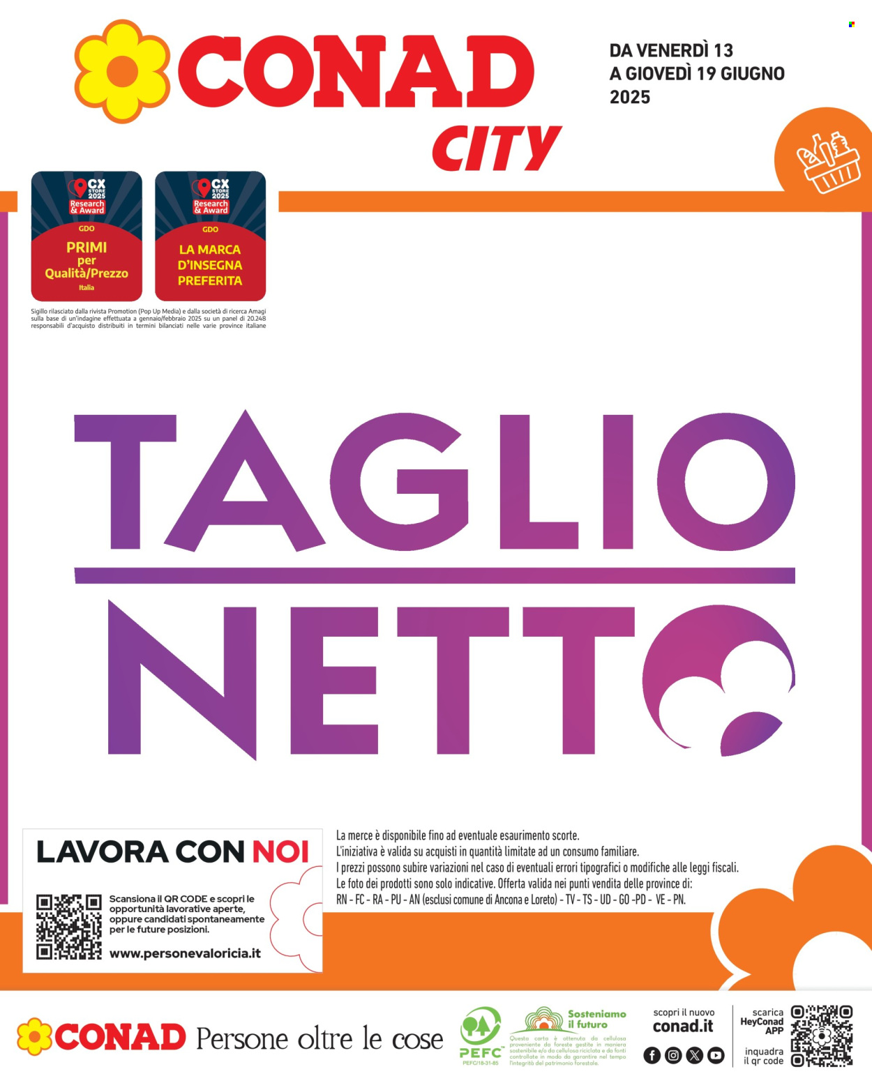 Volantino Conad - 13/6/2025 - 19/6/2025. Pagina 1