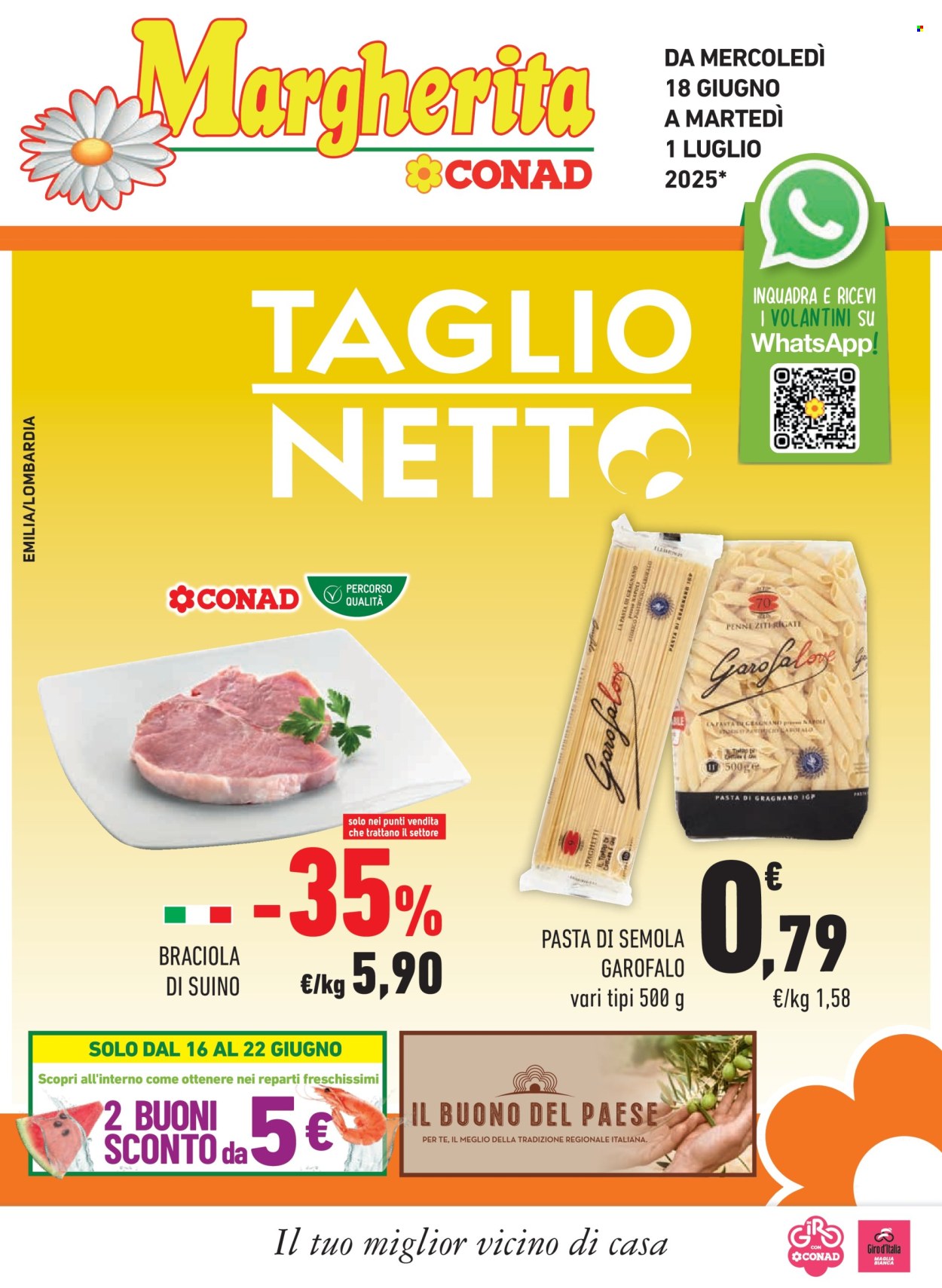 Volantino Margherita Conad - 18/6/2025 - 1/7/2025. Pagina 1