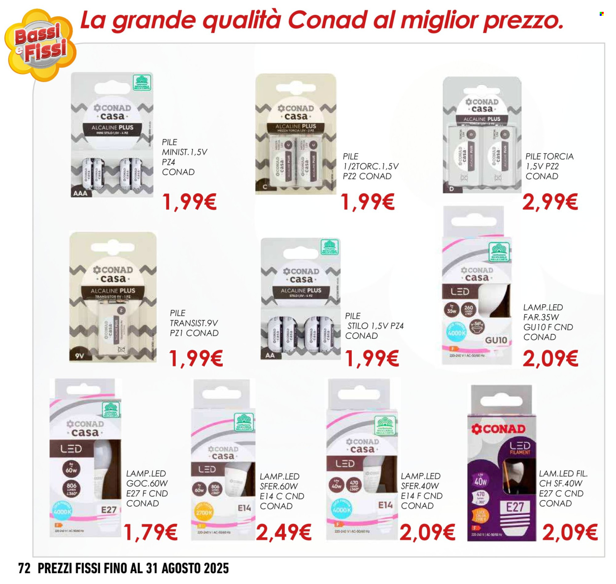 Volantino Conad - 1/5/2025 - 31/8/2025. Pagina 72