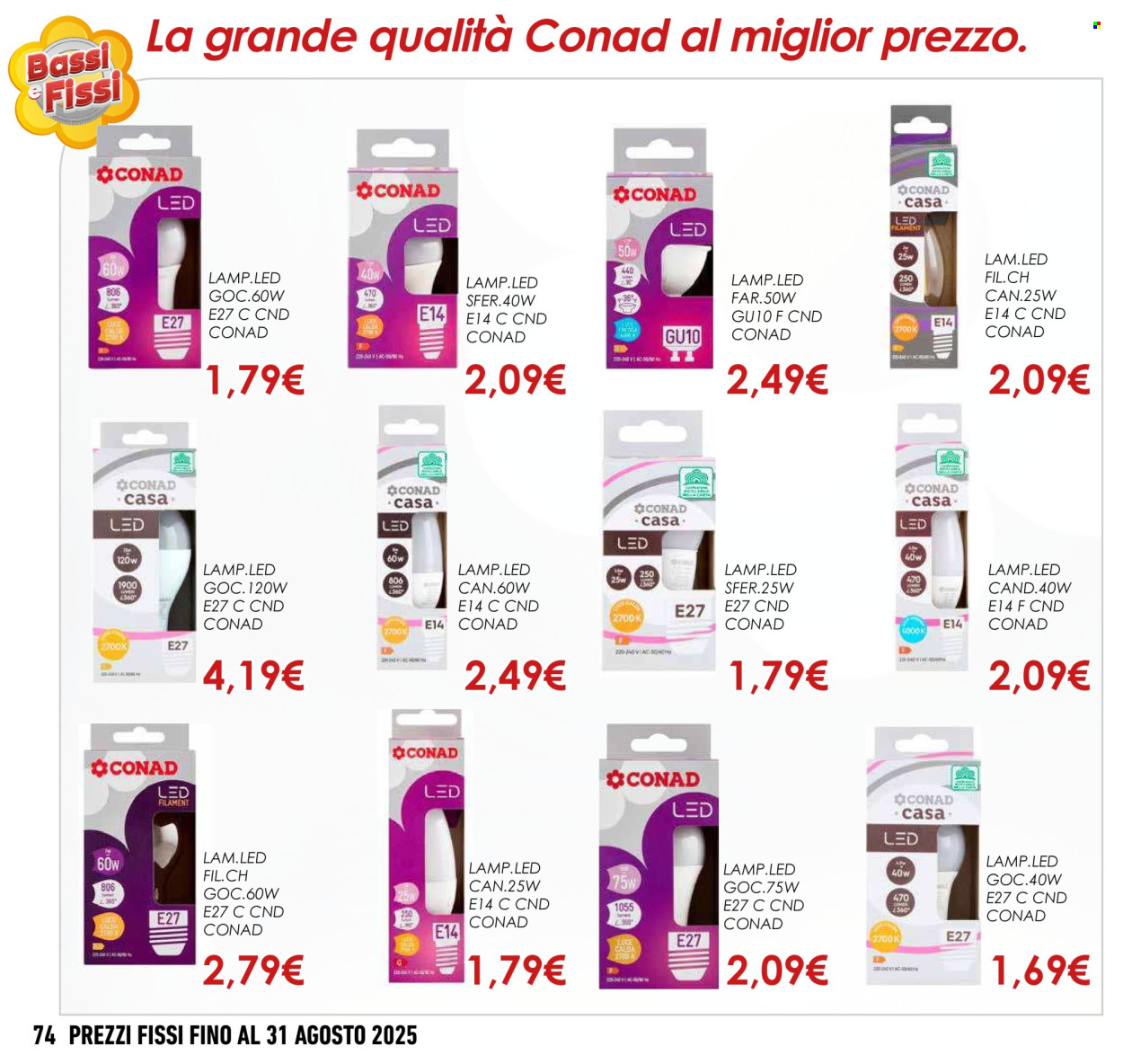 Volantino Conad - 1/5/2025 - 31/8/2025. Pagina 74